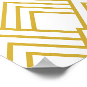 Abstract geometrisch, wit en goud poster (Hoek)