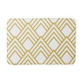 Abstract geometrisch, wit en goudbadmat badmat (Voorkant)