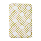 Abstract geometrisch, wit en goudbadmat badmat (Voorkant Verticaal)