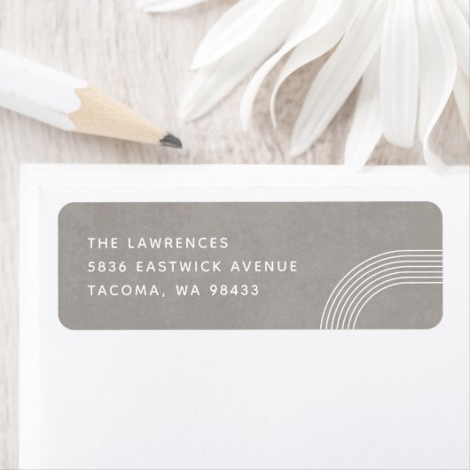 Abstract geometrisch zendlabel - grijs etiket (Insitu)