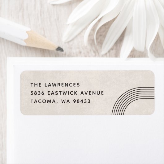 Abstract geometrisch zendlabel - ivoor etiket (Insitu)