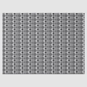 Abstract geometrisch zwart grijs diamantpatroon tissuepapier