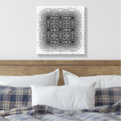 abstract geometrisch zwart-wit ontwerp canvas afdruk (Insitu (Slaapkamer))