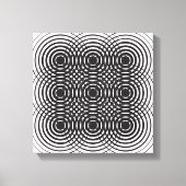 abstract geometrisch zwart-wit ontwerp canvas afdruk (Voorkant)