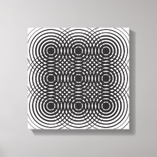 abstract geometrisch zwart-wit ontwerp canvas afdruk