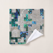 Abstract Geometrische Abalone en moeder van parelt Bad Handdoek (Wasdoekje)