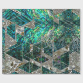Abstract Geometrische Abalone en moeder van parelt Cadeaupapier (Vlak)