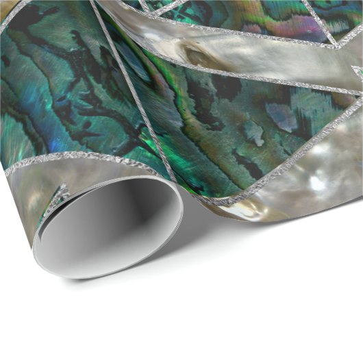 Abstract Geometrische Abalone en moeder van parelt Cadeaupapier (Rol Hoek)