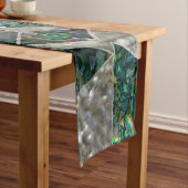 Abstract Geometrische Abalone en moeder van parelt Korte Tafelloper (Voorbeeld)