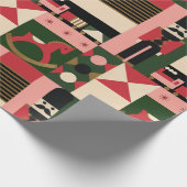 Abstract Geometrische kerstspeelgoed  Cadeaupapier (Hoek)