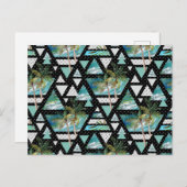 Abstract Geometrische palmen en golven Briefkaart (Voorkant / Achterkant)