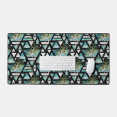 Abstract Geometrische palmen en golven Bureaumat (Keyboard & Muis)