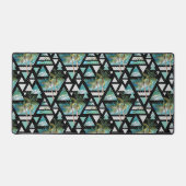 Abstract Geometrische palmen en golven Bureaumat (Voorkant)