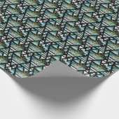 Abstract Geometrische palmen en golven Cadeaupapier (Hoek)