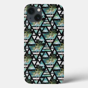 Abstract Geometrische palmen en golven Case-Mate iPhone Case