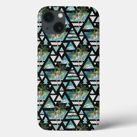 Abstract Geometrische palmen en golven Case-Mate iPhone Case (Achterkant)