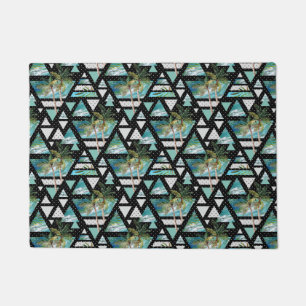 Abstract Geometrische palmen en golven Deurmat