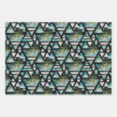 Abstract Geometrische palmen en golven Inpakpapier Vel (Voorkant 2)