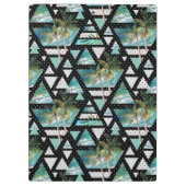 Abstract Geometrische palmen en golven Klembord (Achterkant)