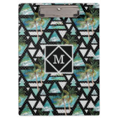 Abstract Geometrische palmen en golven Klembord (Voorkant)