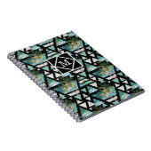 Abstract Geometrische palmen en golven Notitieboek (Rechterzijde)