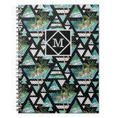 Abstract Geometrische palmen en golven Notitieboek (Voorkant)
