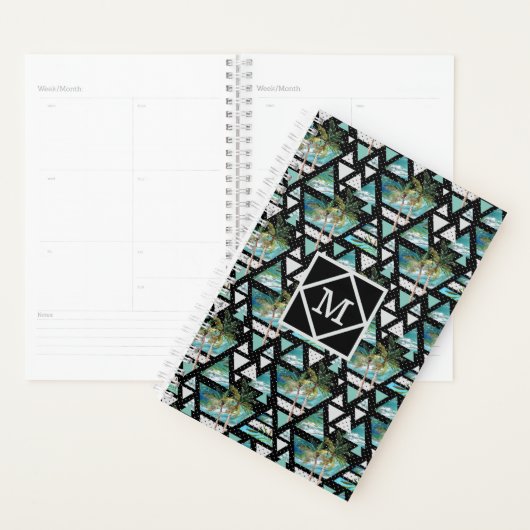 Abstract Geometrische palmen en golven Planner (Display)