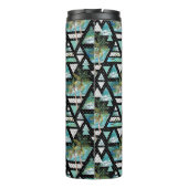 Abstract Geometrische palmen en golven Thermosbeker (Achterkant)