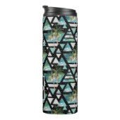 Abstract Geometrische palmen en golven Thermosbeker (Geroteerd rechts)