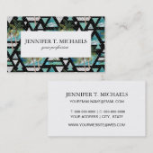 Abstract Geometrische palmen en golven Visitekaartje (Voorkant / Achterkant)