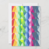 Abstract Geometrische regenboogstraal Vrijgezellen Kaart (Achterkant)