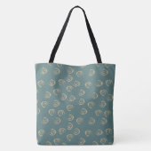 abstract geometrische spiraalvormig patroon tote bag (Achterkant)
