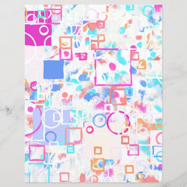 Abstract Geometrische Vormen Scrapbook Papier (Voorkant)