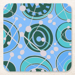 Abstract, geoShapes in groene, blauwe design Kartonnen Onderzetters