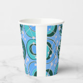 Abstract, geoShapes in groene, blauwe design Papieren Bekers (Links)