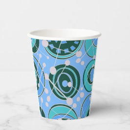 Abstract, geoShapes in groene, blauwe design Papieren Bekers