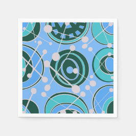 Abstract, geoShapes in groene, blauwe design Servet