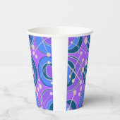 Abstract, geoShapes in paarse, blauw Papieren Bekers (Links)