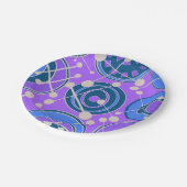 Abstract, geoShapes in paarse, blauw Papieren Bordje (Gekanteld)