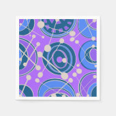 Abstract, geoShapes in paarse, blauw Servet (Voorkant)