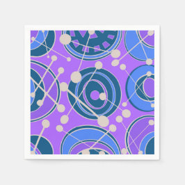 Abstract, geoShapes in paarse, blauw Servet