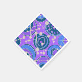 Abstract, geoShapes in paarse, blauw Servet (Hoek)