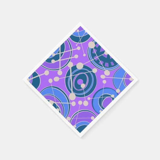 Abstract, geoShapes in paarse, blauw Servet (Hoek)