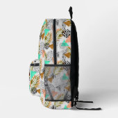 Abstract geotropisch bladpatroon bedrukte rugzak (Rechts)