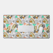 Abstract geotropisch bladpatroon bureaumat (Keyboard & Muis)