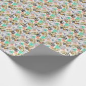 Abstract geotropisch bladpatroon cadeaupapier (Hoek)