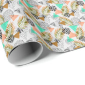 Abstract geotropisch bladpatroon cadeaupapier (Rol Hoek)