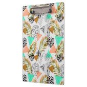 Abstract geotropisch bladpatroon klembord (Links)