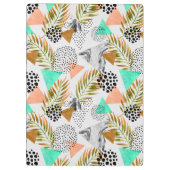 Abstract geotropisch bladpatroon klembord (Achterkant)