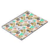 Abstract geotropisch bladpatroon notitieboek (Linkerzijde)